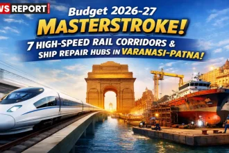 वित्त मंत्री निर्मला सीतारमण बजट भाषण देती हुई