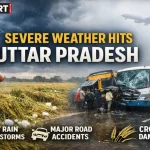 उत्तर प्रदेश में बारिश, ओलावृष्टि और कोहरा