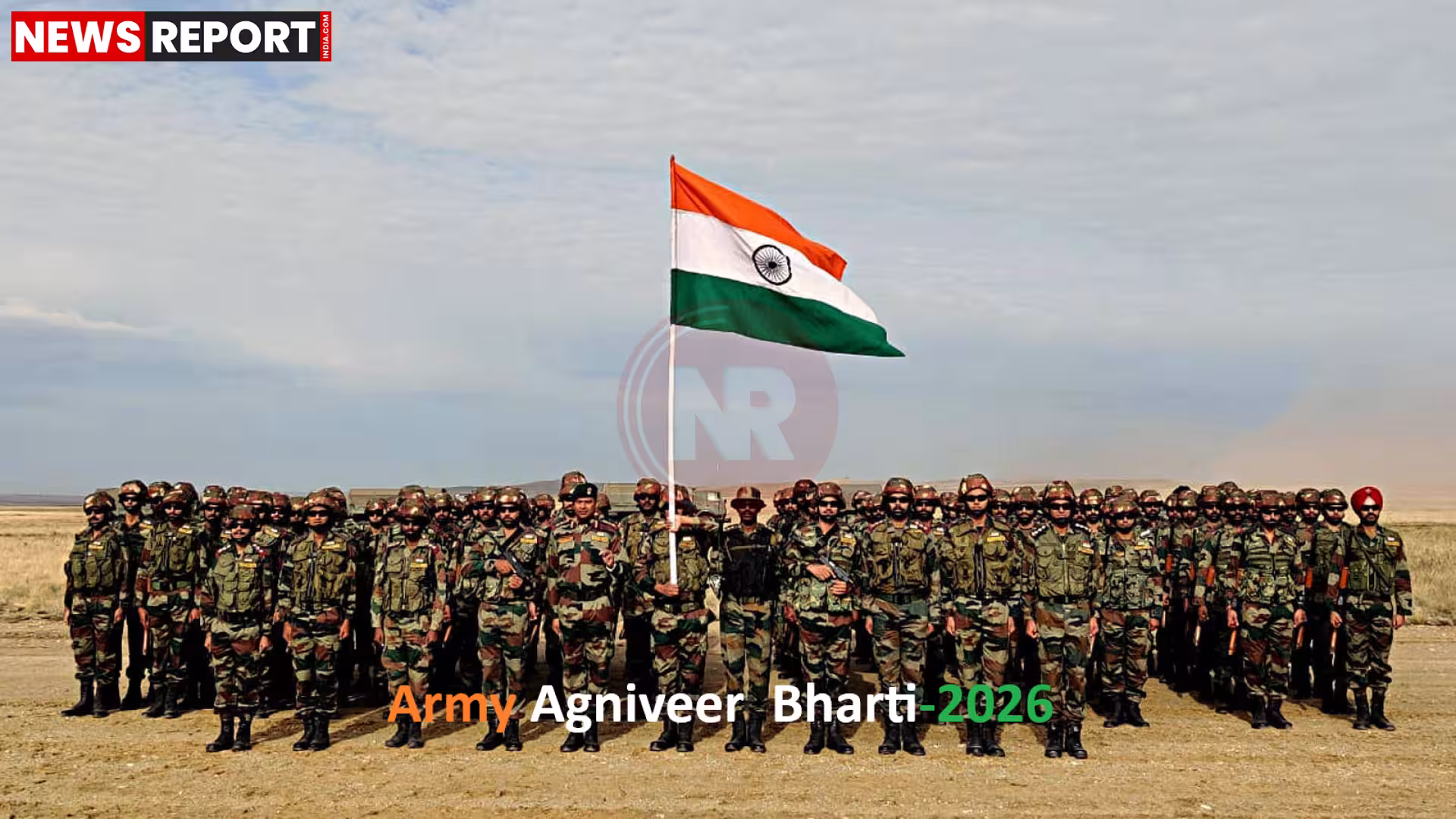 भारतीय सेना अग्निवीर भर्ती 2026 का पोस्टर, जिसमें पंजीकरण की तिथियां और विवरण दर्शाए गए हैं।