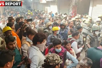 वाराणसी दालमंडी चौड़ीकरण के दौरान प्रशासनिक कार्रवाई