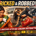 वाराणसी: रामनगर-उचक्कागिरी का नया तरीका, साड़ी पर आइसक्रीम फेंक महिला का उड़ाया पर्स