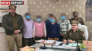 चौकाघाट वाराणसी में अवैध मीट मछली दुकानों पर पुलिस कार्रवाई