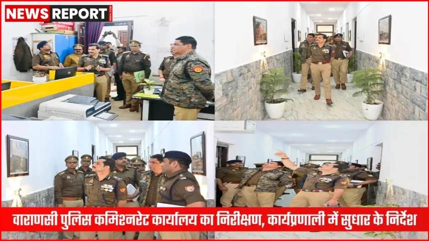 वाराणसी पुलिस आयुक्त मोहित अग्रवाल द्वारा कार्यालय निरीक्षण