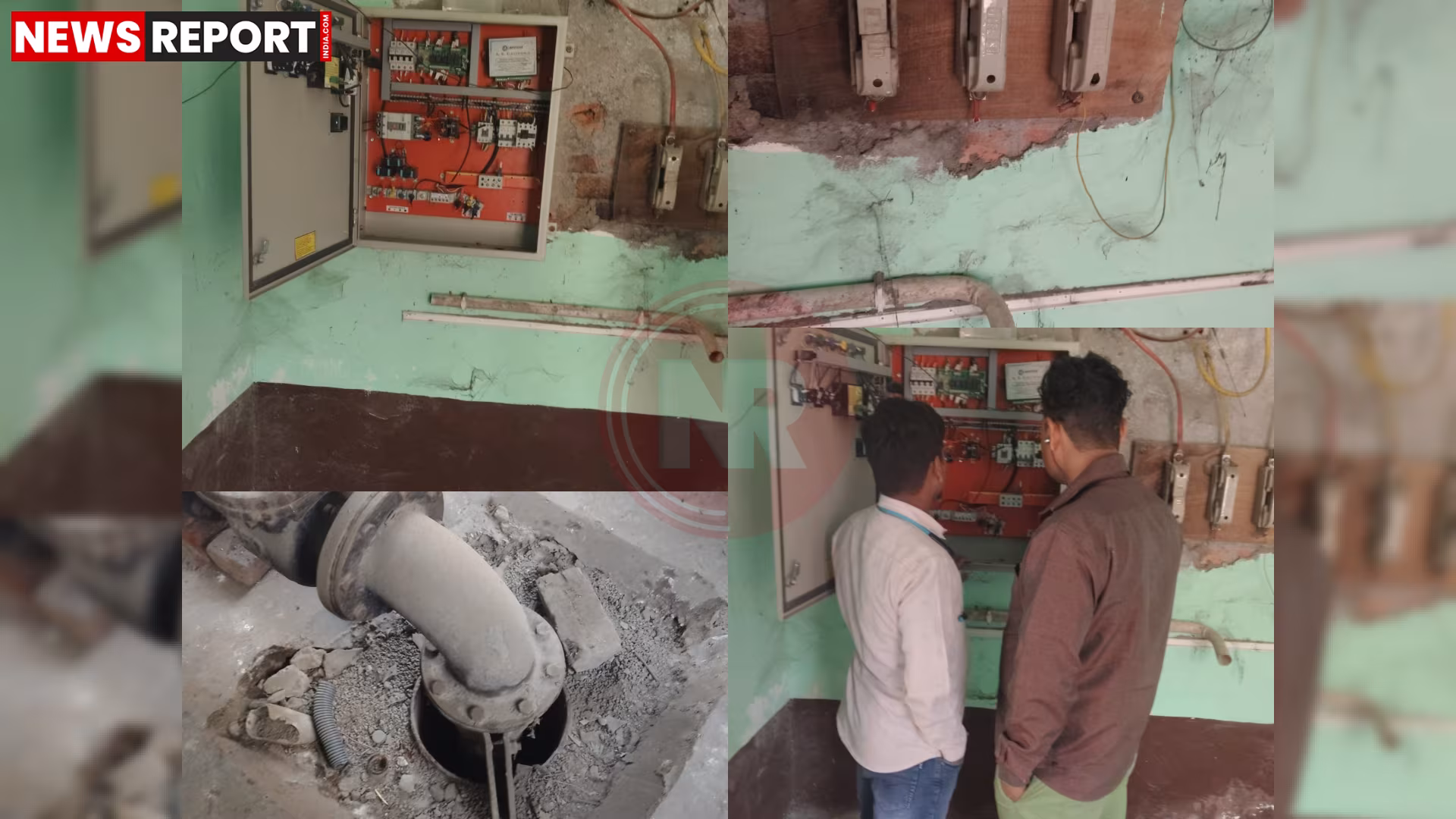 वाराणसी के रामनगर में पानी के लिए खाली बाल्टियां लेकर परेशान लोग।