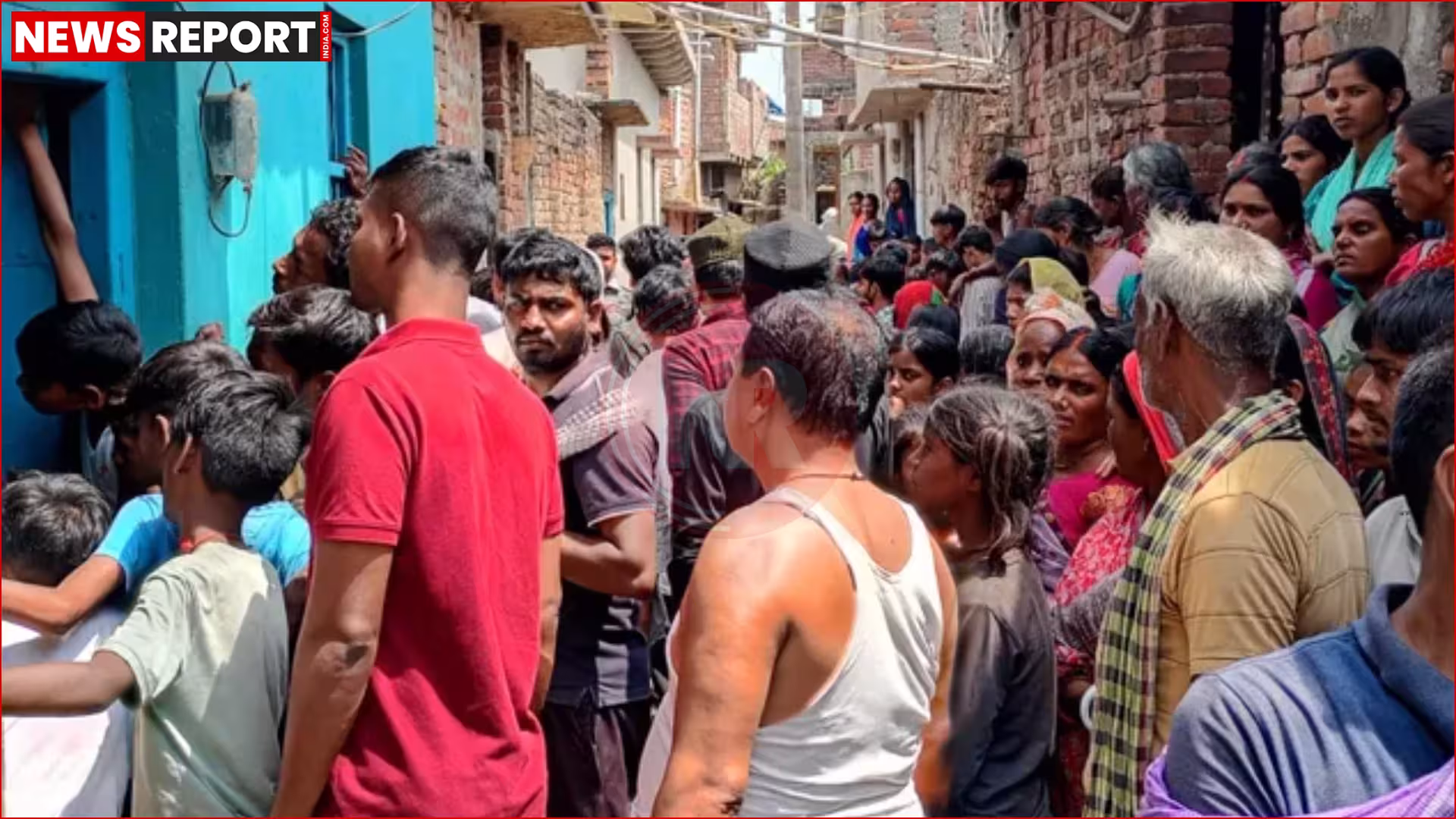 औरंगाबाद में चाचा द्वारा बच्चों की हत्या के बाद पुलिस जांच करती हुई