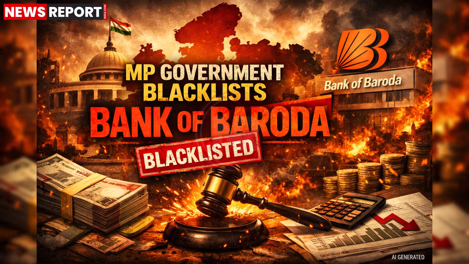 बैंक ऑफ बड़ौदा पर 5 साल का बैन, भोपाल में सरकारी फैसला