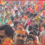 मां विंध्यवासिनी धाम में श्रद्धालुओं की भारी भीड़