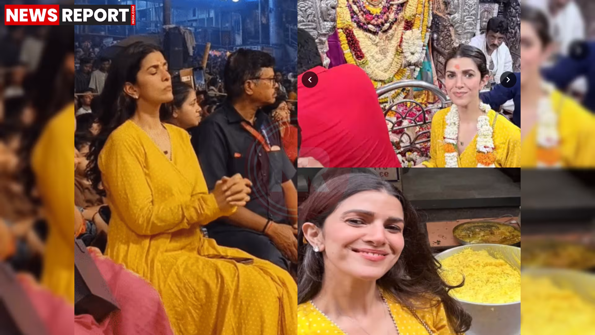 निम्रत कौर वाराणसी में गंगा आरती में शामिल होती हुईं