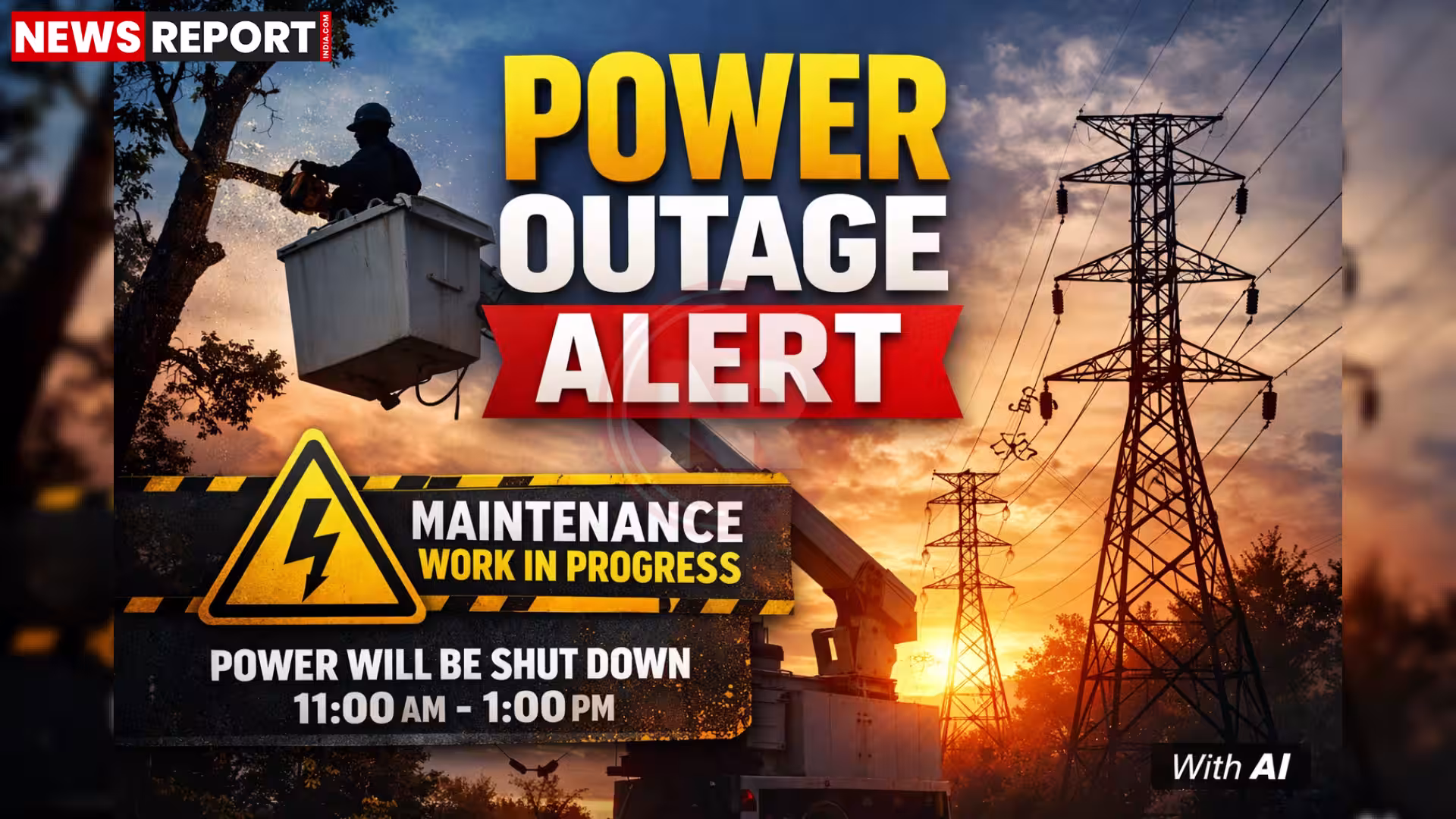 रामनगर में बिजली कटौती के दौरान मेंटेनेंस कार्य