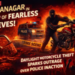 वाराणसी रामनगर में किला रोड पर बाइक चोरी की घटना
