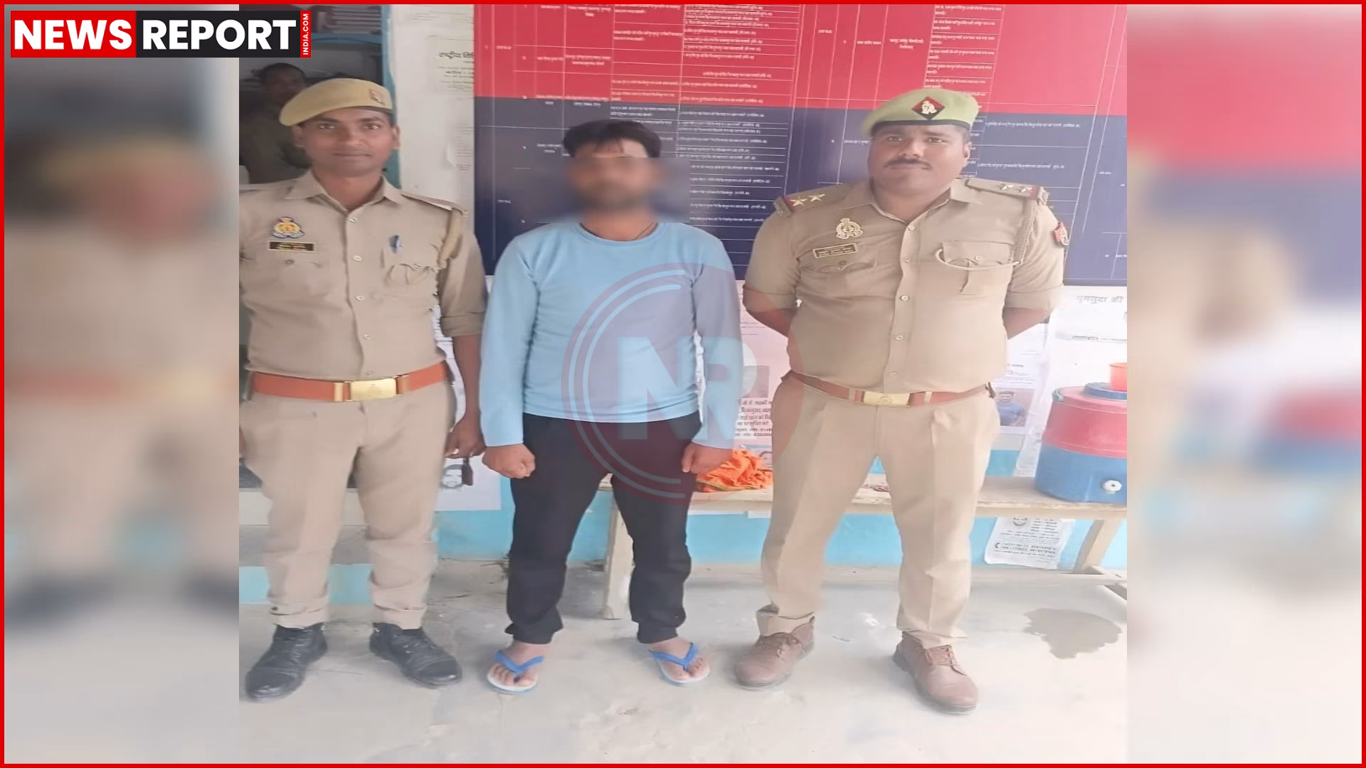 वाराणसी पुलिस द्वारा अभियुक्त की गिरफ्तारी