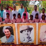 वाराणसी स्कूल में लगाए गए महान विभूतियों के चित्र