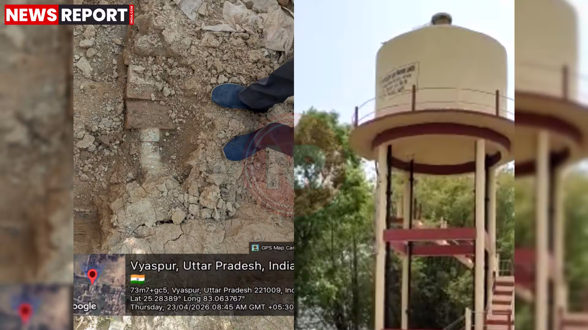 चंदौली के साहूपुरी गांव में पानी के लिए जद्दोजहद करते ग्रामीण