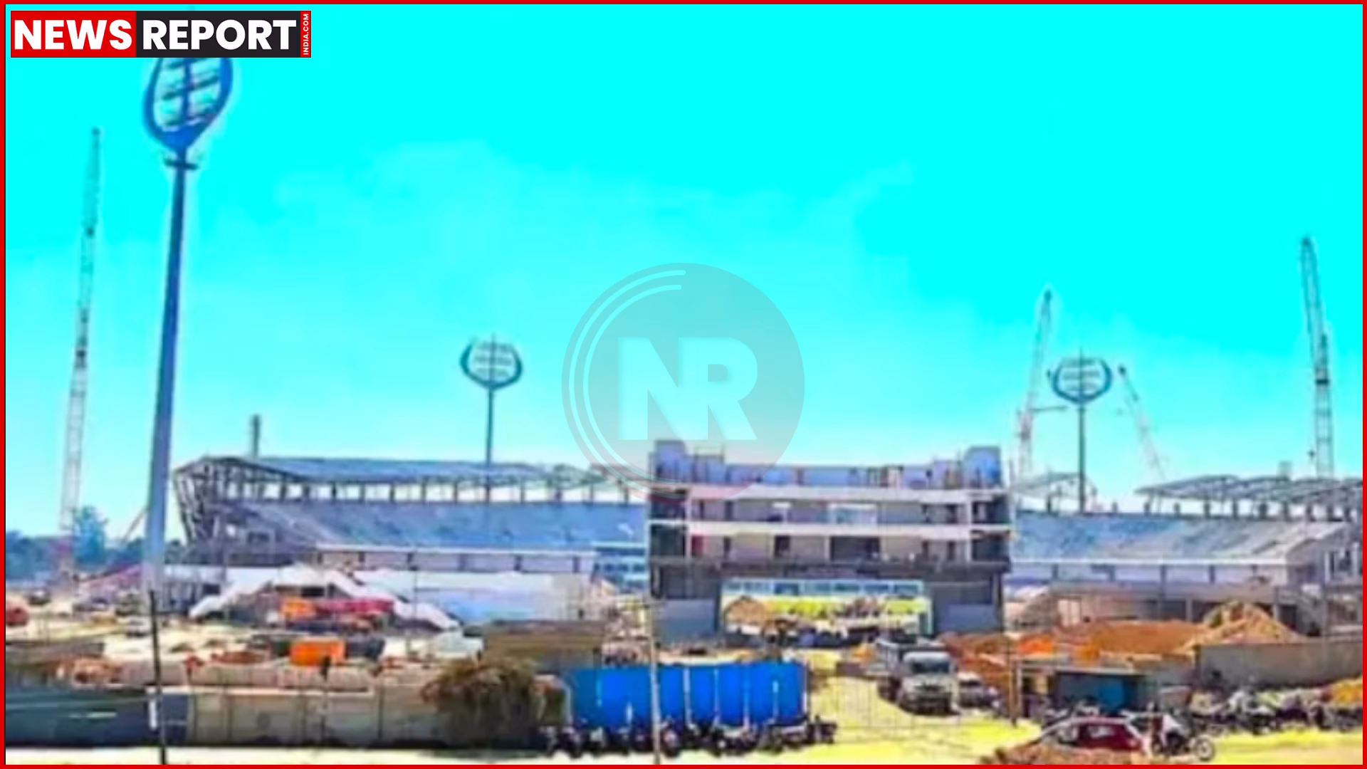 वाराणसी गंजारी अंतरराष्ट्रीय क्रिकेट स्टेडियम का निर्माण कार्य