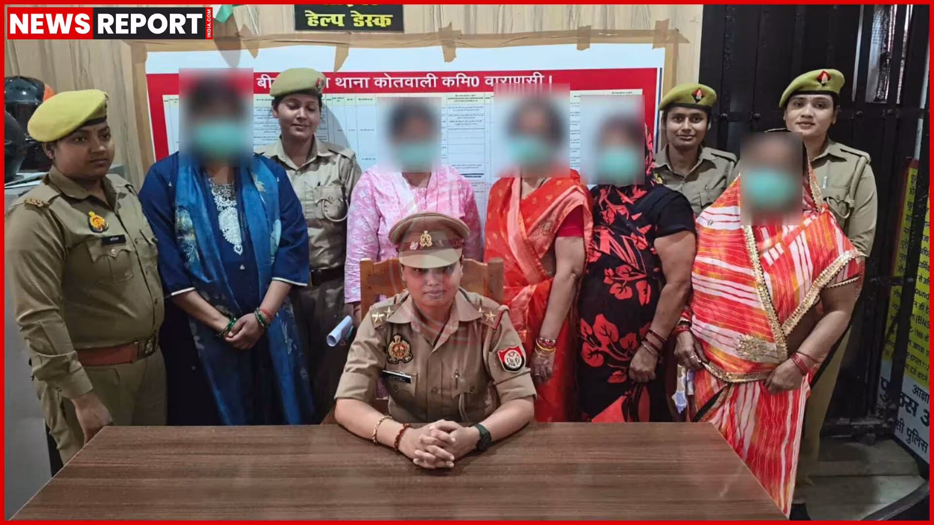 वाराणसी में कफ सिरप तस्करी से जुड़ी गिरफ्तार महिलाओं और पुलिस कार्रवाई का सांकेतिक दृश्य