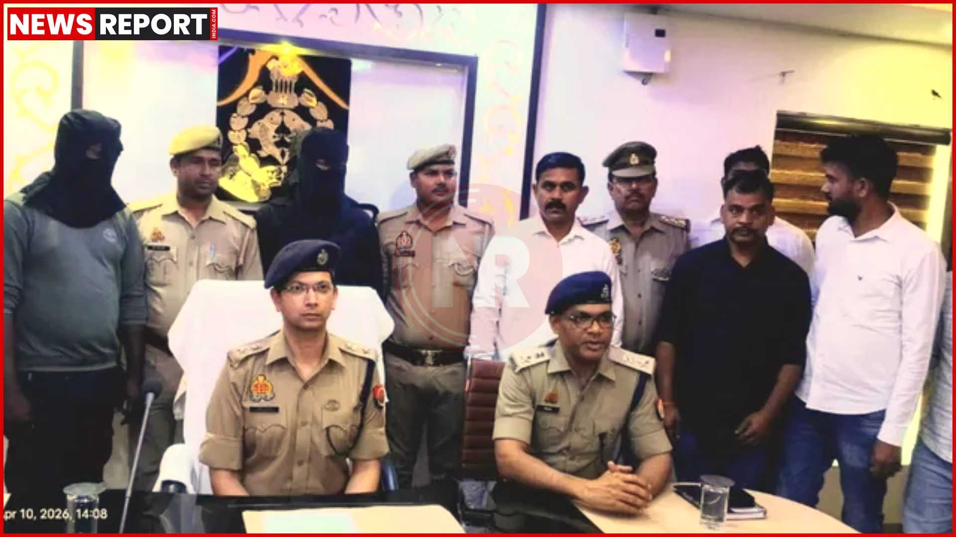 महराजगंज में पुलिस द्वारा बरामद नशीली इंजेक्शन और गिरफ्तार तस्करों की तस्वीर