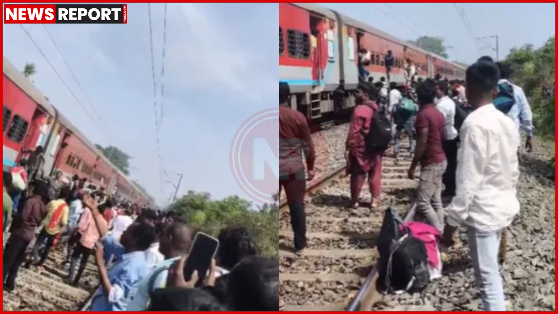 जामताड़ा में जयनगर-पुरी एक्सप्रेस ट्रेन से यात्री उतरते हुए