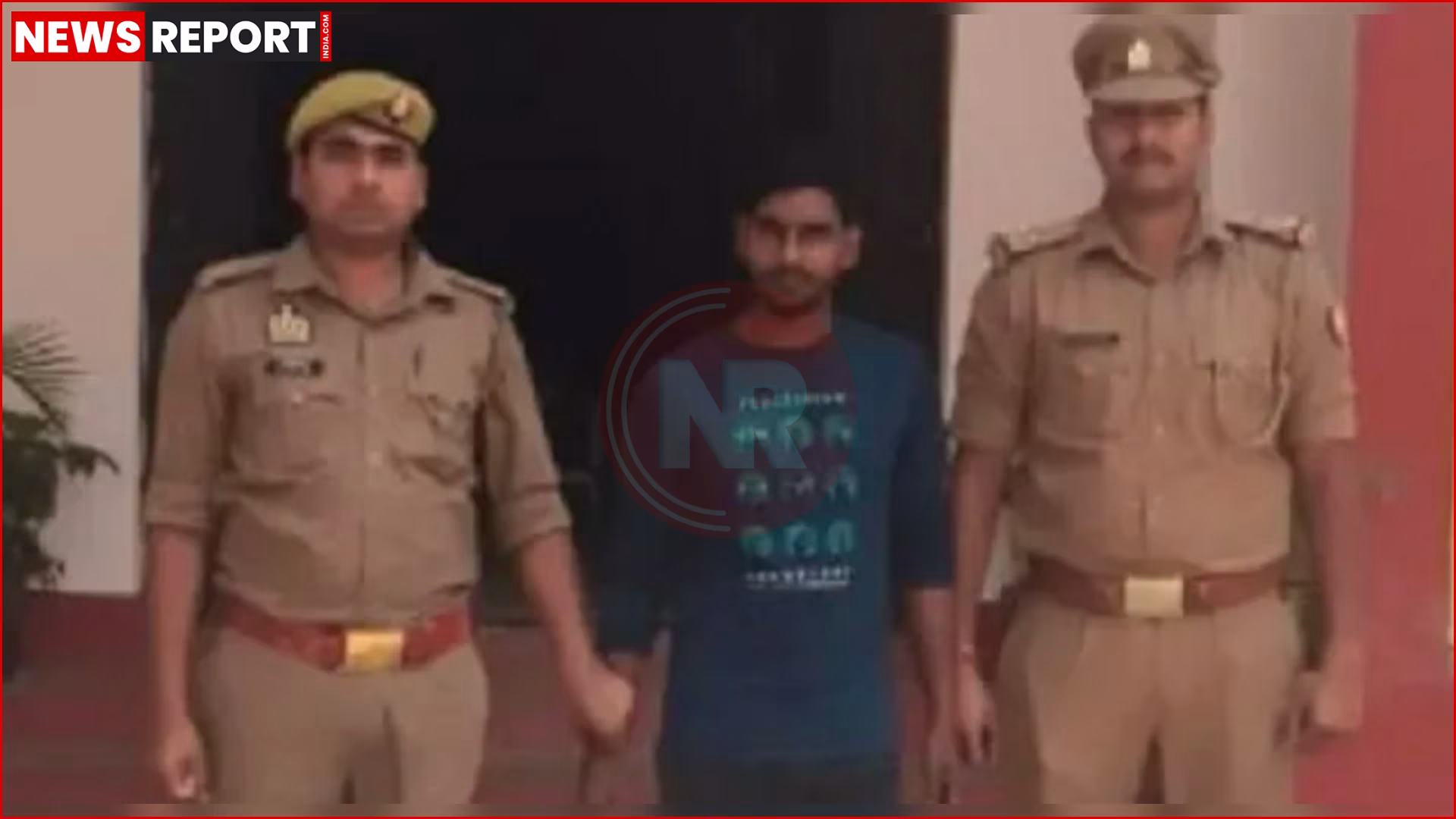 कुशीनगर में पुलिस द्वारा गिरफ्तार किया गया पशु तस्कर सद्दाम।