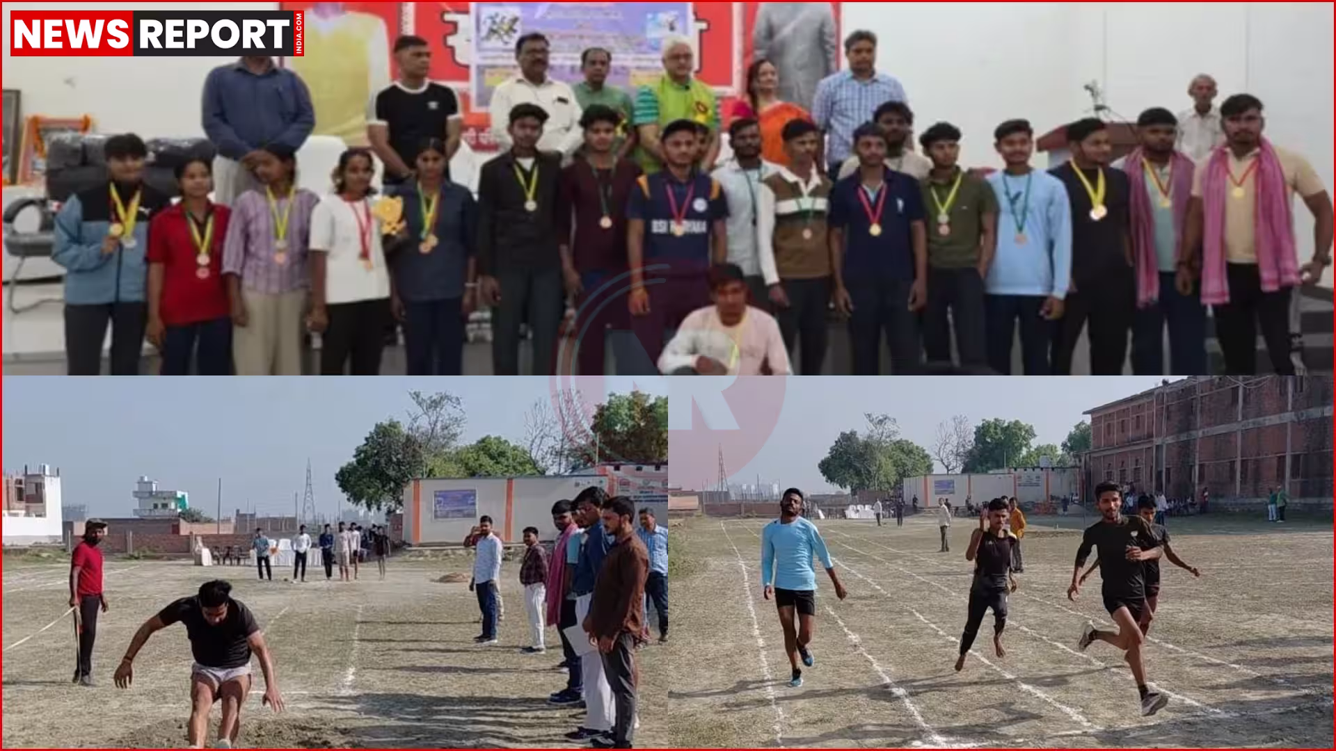 लाल बहादुर शास्त्री महाविद्यालय की वार्षिक खेलकूद प्रतियोगिता के विजेता छात्र-छात्राएं