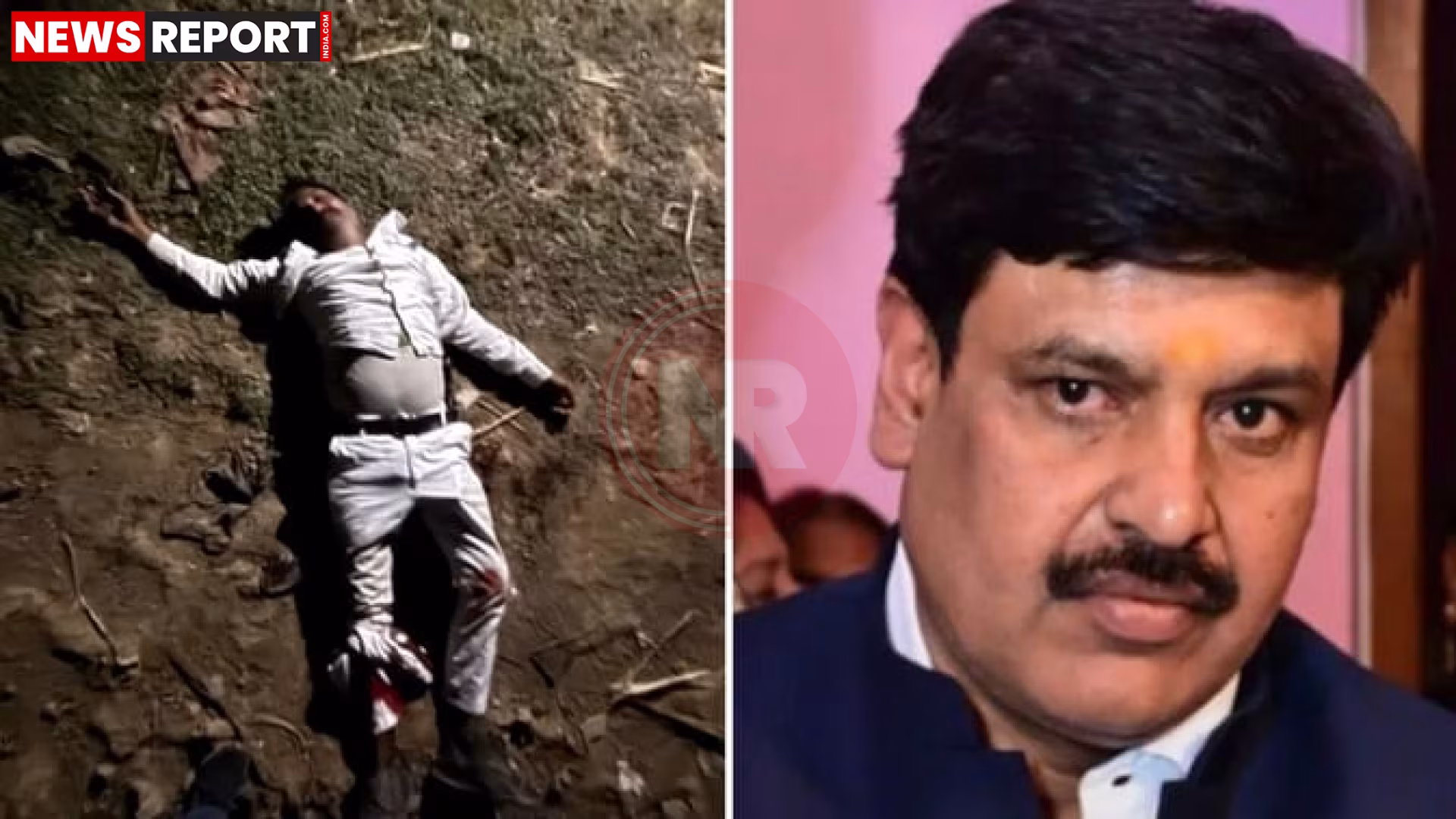 मिर्जापुर में अधिवक्ता हत्याकांड के मुख्य आरोपी राजेंद्र सोनकर की पुलिस मुठभेड़ के बाद गिरफ्तारी की तस्वीर