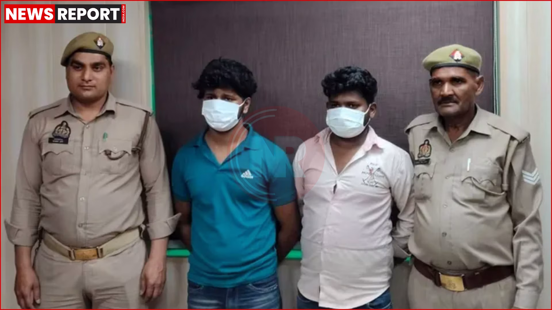 नोएडा में पुलिस द्वारा इंस्टाग्राम से अवैध हथियार बेचने वाले आरोपियों को गिरफ्तार करते हुए