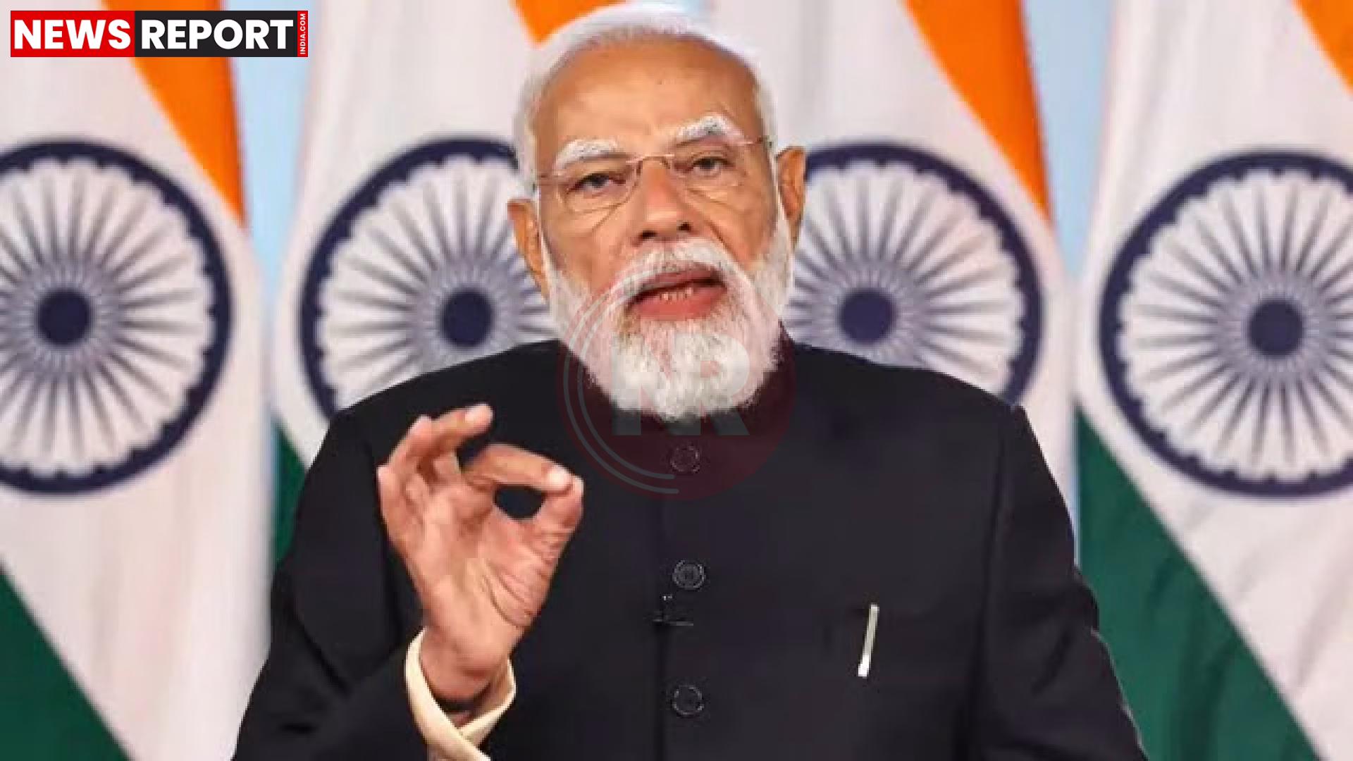 प्रधानमंत्री नरेंद्र मोदी राष्ट्र को संबोधित करते हुए।