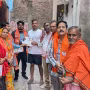 रामनगर में प्रधानमंत्री दौरे की तैयारी में जनसंपर्क अभियान की तस्वीर