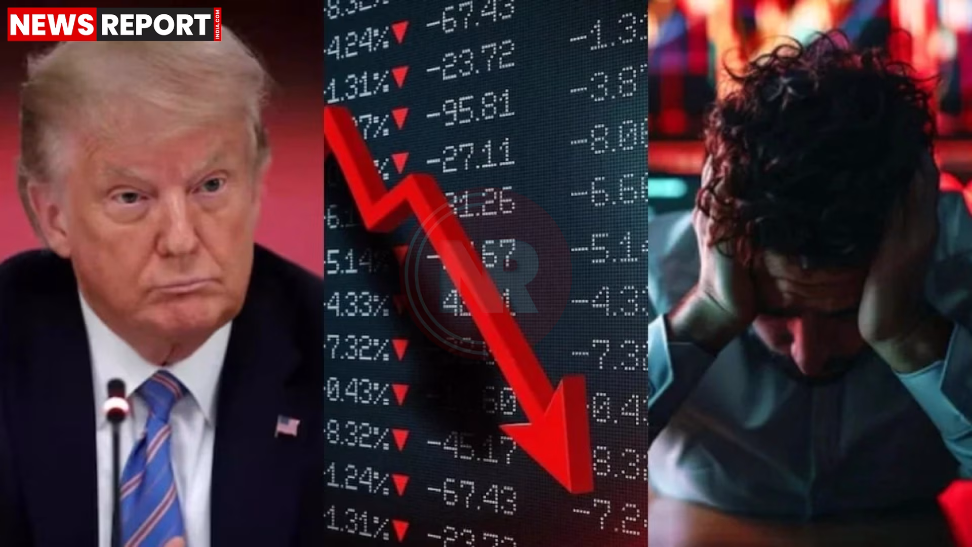 भारतीय शेयर बाजार में गिरावट का ग्राफ दिखाती तस्वीर