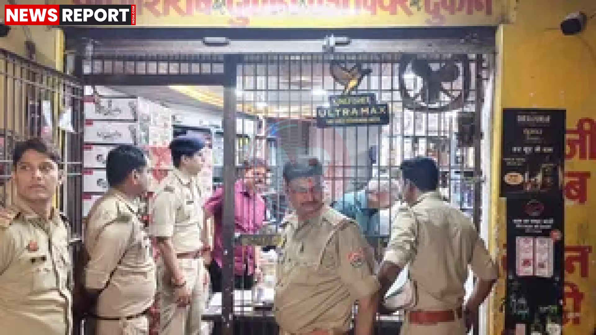 वाराणसी में सील किए गए शराब ठेके और सील की हुई संपत्ति।