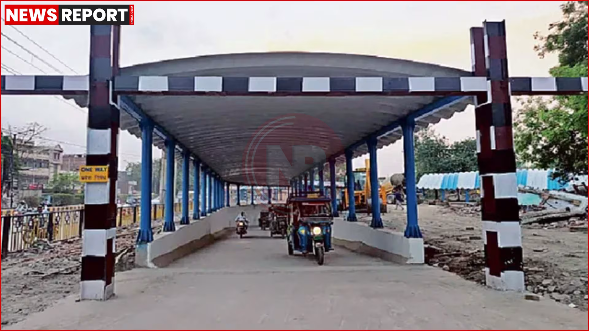 वाराणसी के जलालीपुरा में जनता के लिए खुले डबल लेन अंडरपास का दृश्य