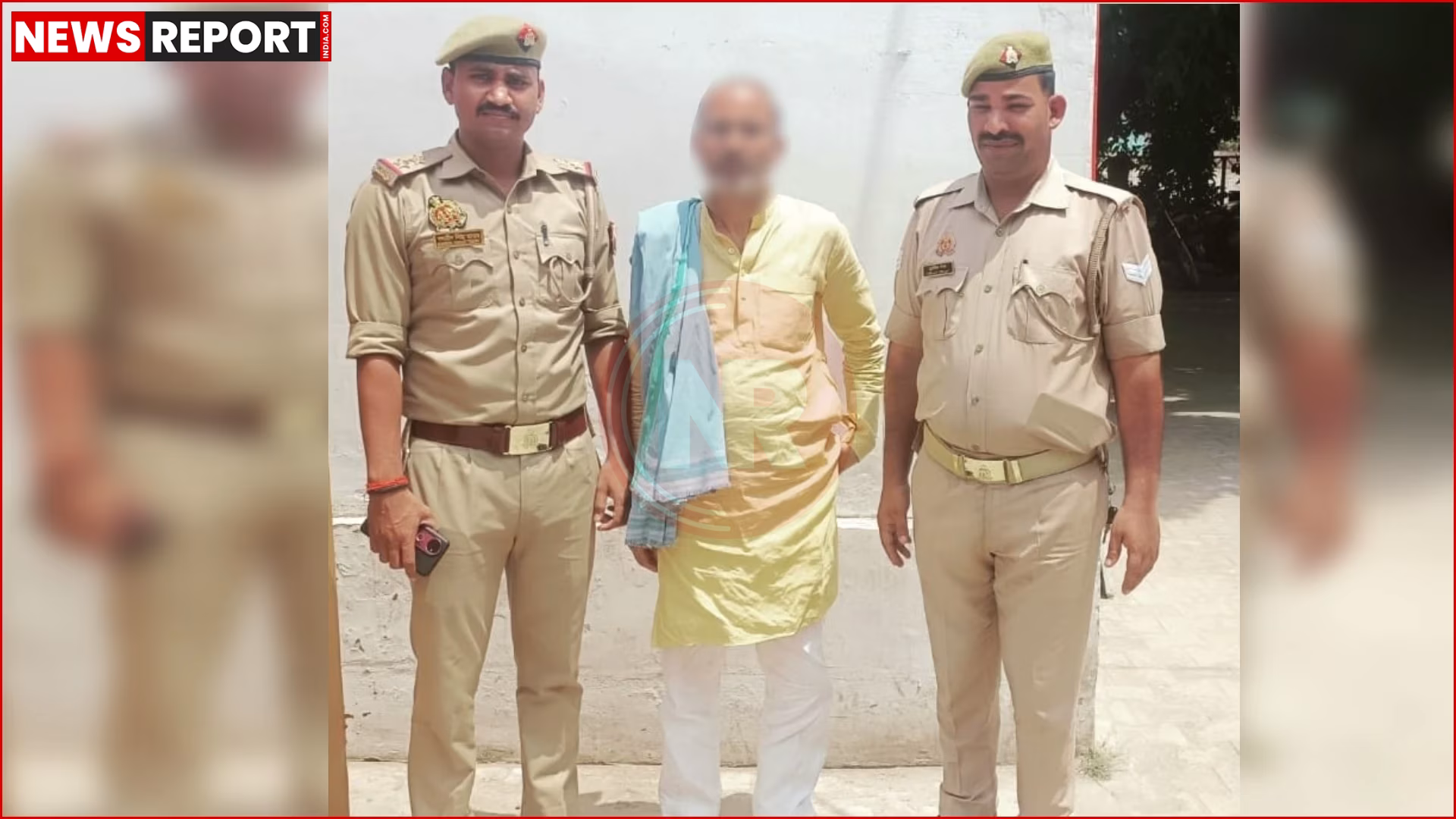 शिवपुर पुलिस द्वारा एक वारण्टी अभियुक्त को गिरफ्तार करते हुए।