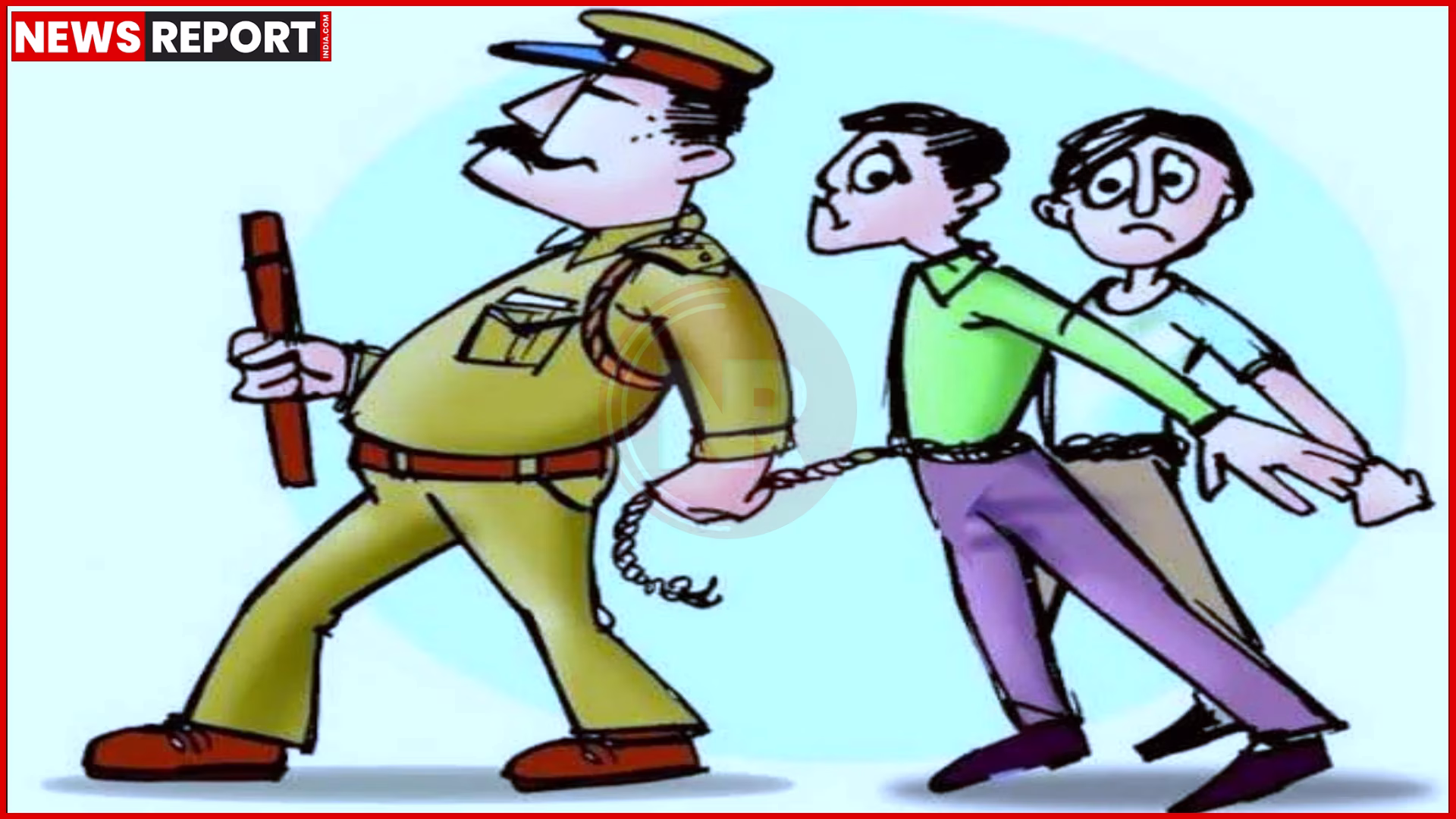 पुलिस द्वारा जुआ खेलते गिरफ्तार किए गए दो व्यक्ति और बरामद नकदी व ताश के पत्ते।