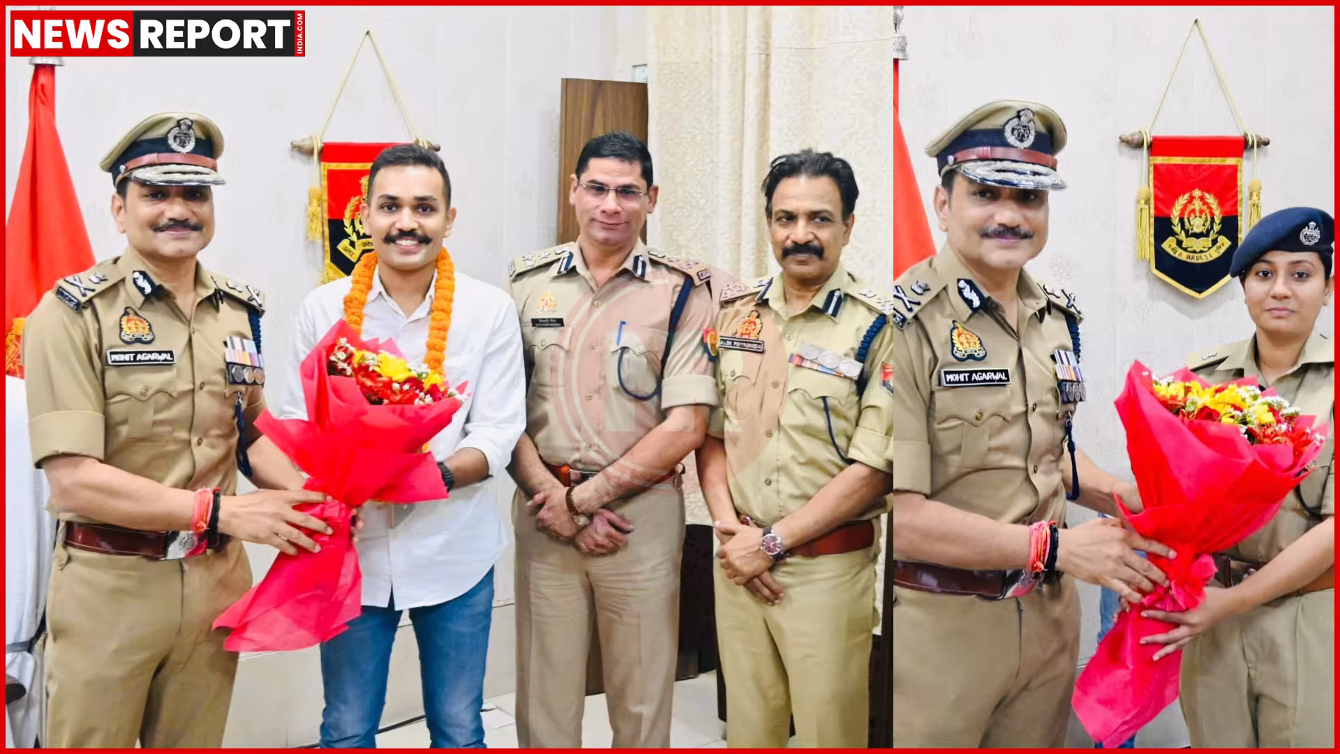 वाराणसी पुलिस कमिश्नरेट में डॉ. ईशान सोनी और सुश्री लिपि नागयाच का विदाई-स्वागत समारोह