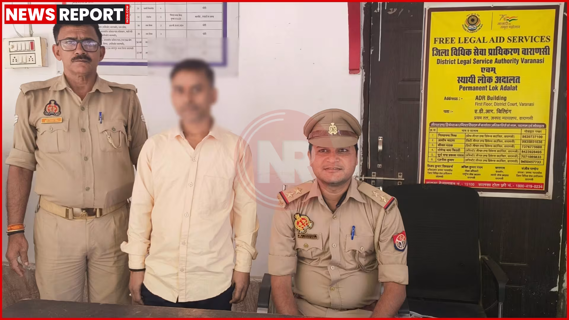 वाराणसी में पुलिस द्वारा वारंटी अभियुक्त की गिरफ्तारी