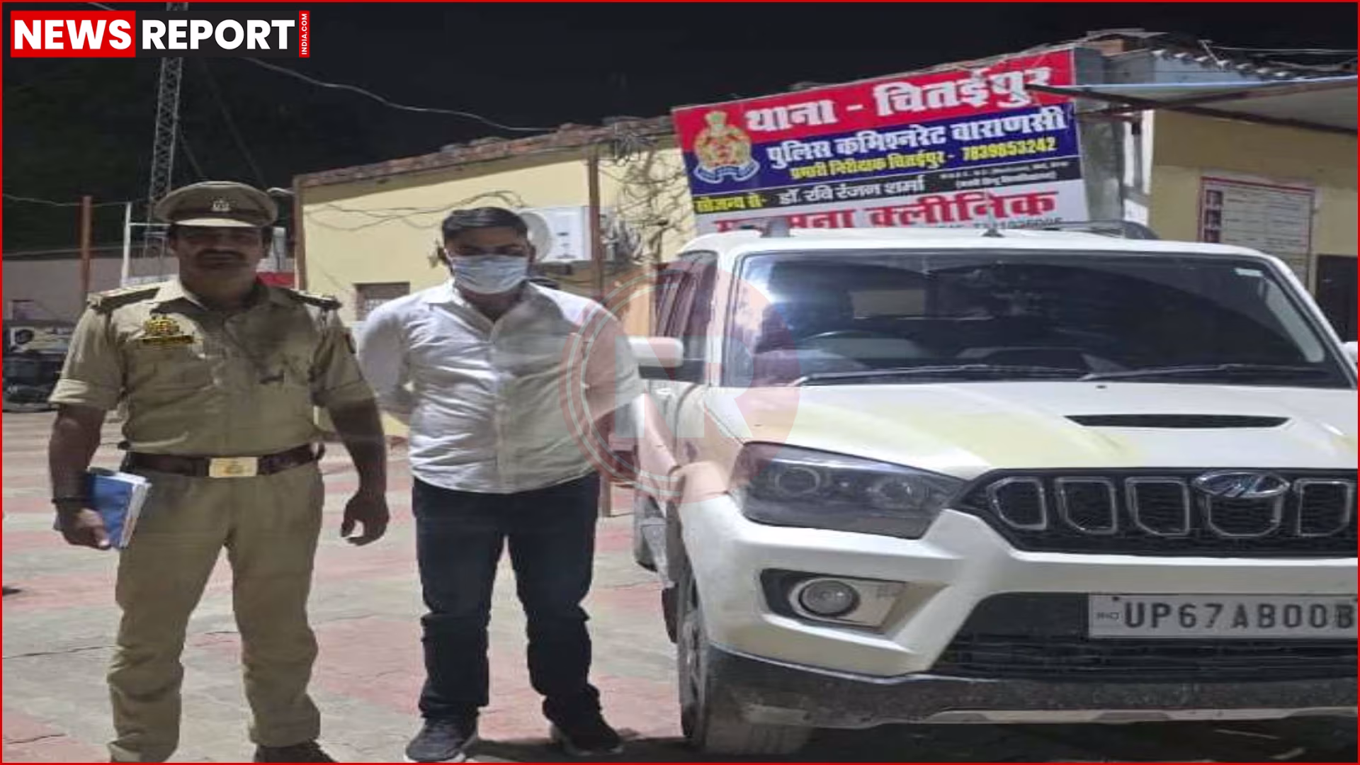 वाराणसी में महिला से छेड़खानी का वायरल वीडियो, स्कॉर्पियो वाहन और गिरफ्तार आरोपी