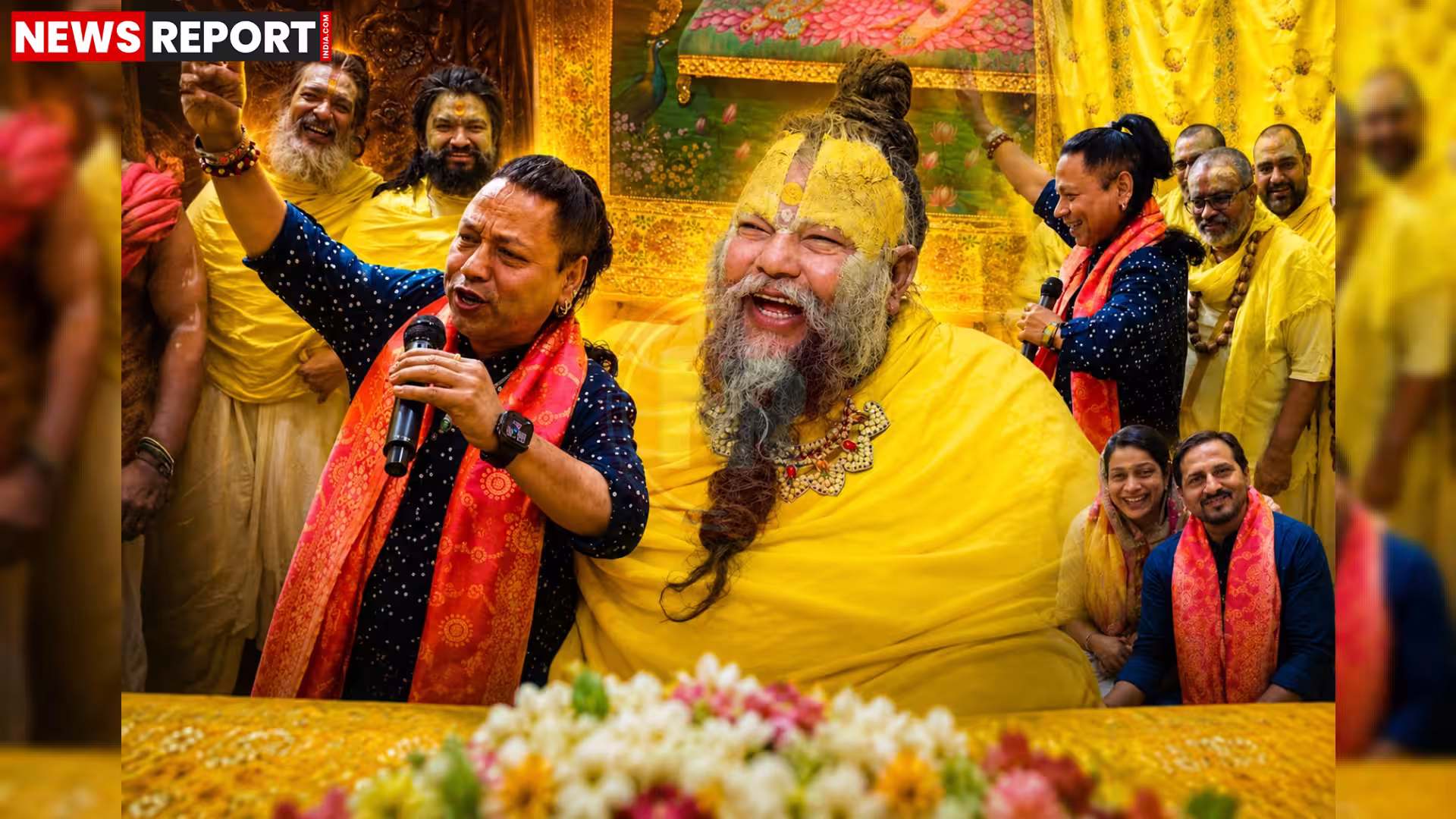 कैलाश खेर वृंदावन में संत प्रेमानंद महाराज के सामने 'बम लहरी' भजन गाते हुए
