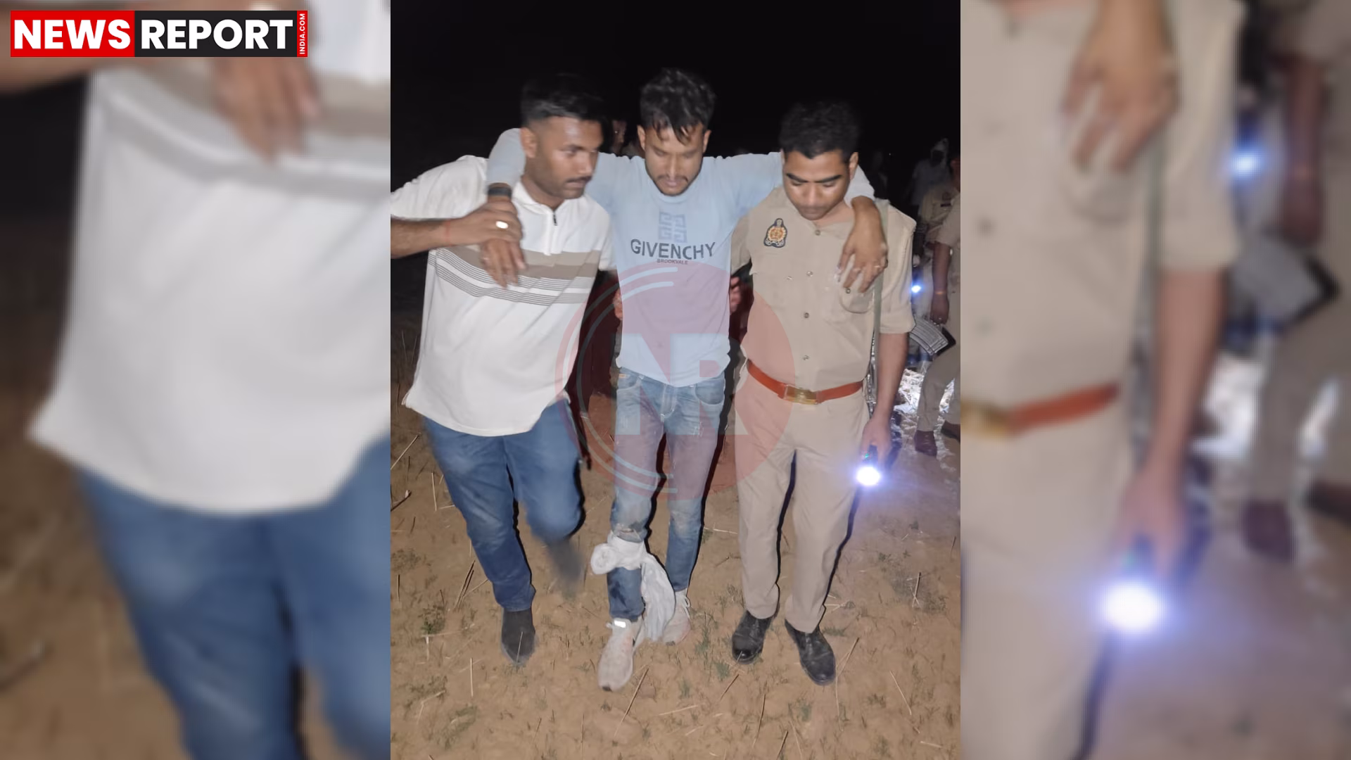 सोनभद्र पुलिस मुठभेड़ में गिरफ्तार गो तस्कर, बरामद हथियार और गोवंश