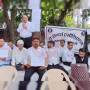 रामनगर उप निबंधन कार्यालय के बाहर ई-रजिस्ट्री के विरोध में प्रदर्शन करते अधिवक्ता