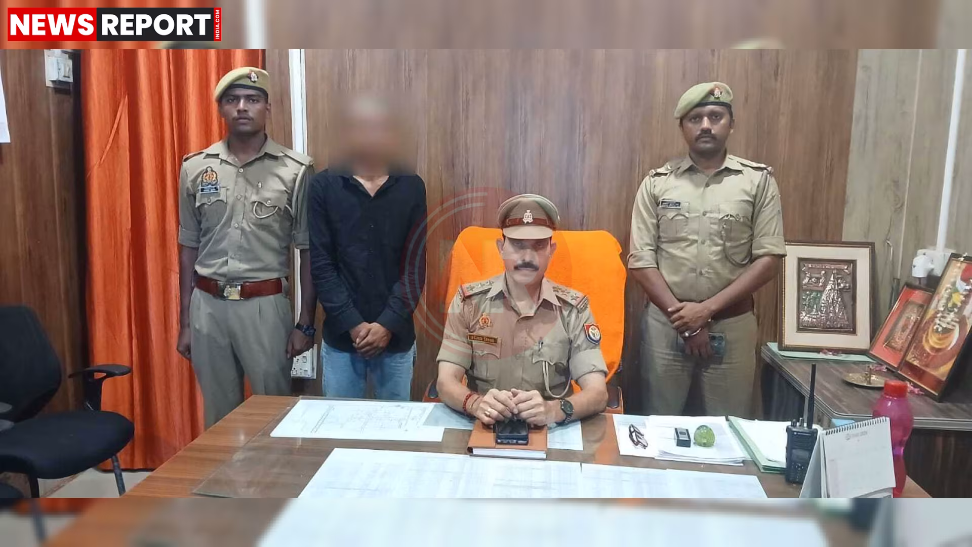 रामनगर पुलिस द्वारा नाबालिग से छेड़छाड़ और शादी का दबाव बनाने के आरोपी युवक को गिरफ्तार करते हुए।