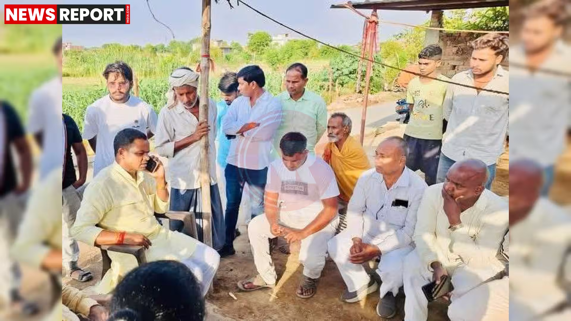 विधायक डॉ सुनील पटेल सोनू यादव के पीड़ित परिवार से मुलाकात करते हुए