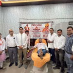 सुल्तानपुर में मुख्यमंत्री योगी आदित्यनाथ के जन्मदिवस पर रक्तदान शिविर में रक्तदाता