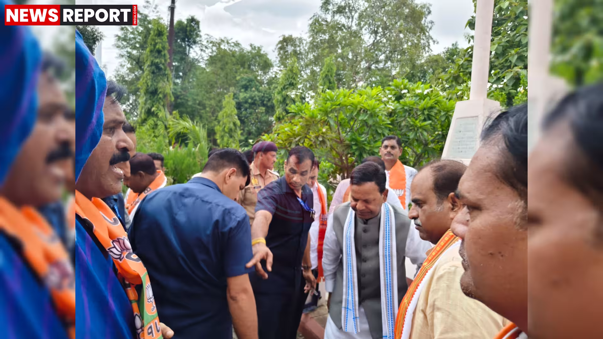 रामनगर में भाजपा प्रदेश अध्यक्ष पंकज चौधरी का भव्य स्वागत करते कार्यकर्ता