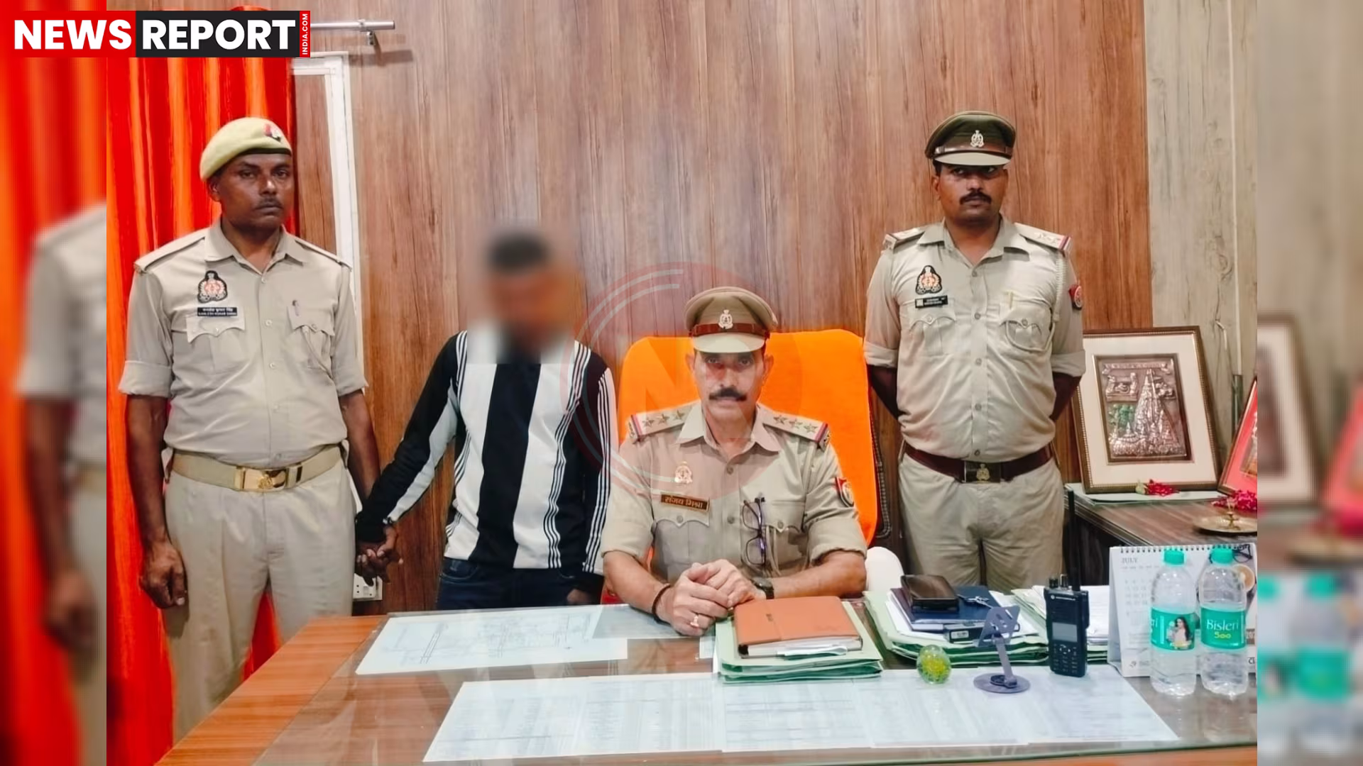 रामनगर पुलिस टीम आरोपी को गिरफ्तार कर और पीड़िता को सकुशल बरामद करती हुई।