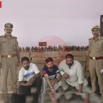 रामनगर पुलिस द्वारा जब्त की गई अवैध शराब की पेटियां और गिरफ्तार शराब तस्कर।