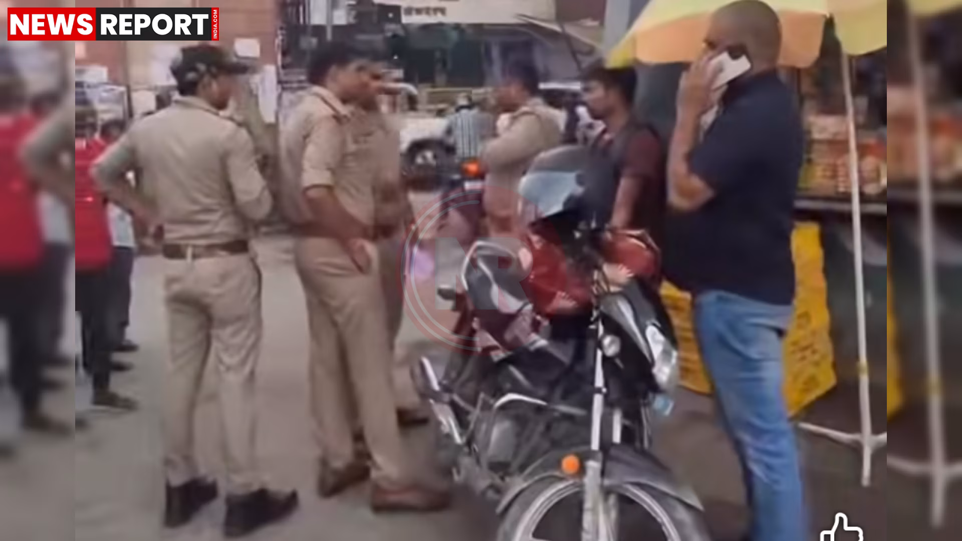 वाराणसी में रैपिडो चालक से युवती के विवाद और पुलिस कार्रवाई को दर्शाती तस्वीर।