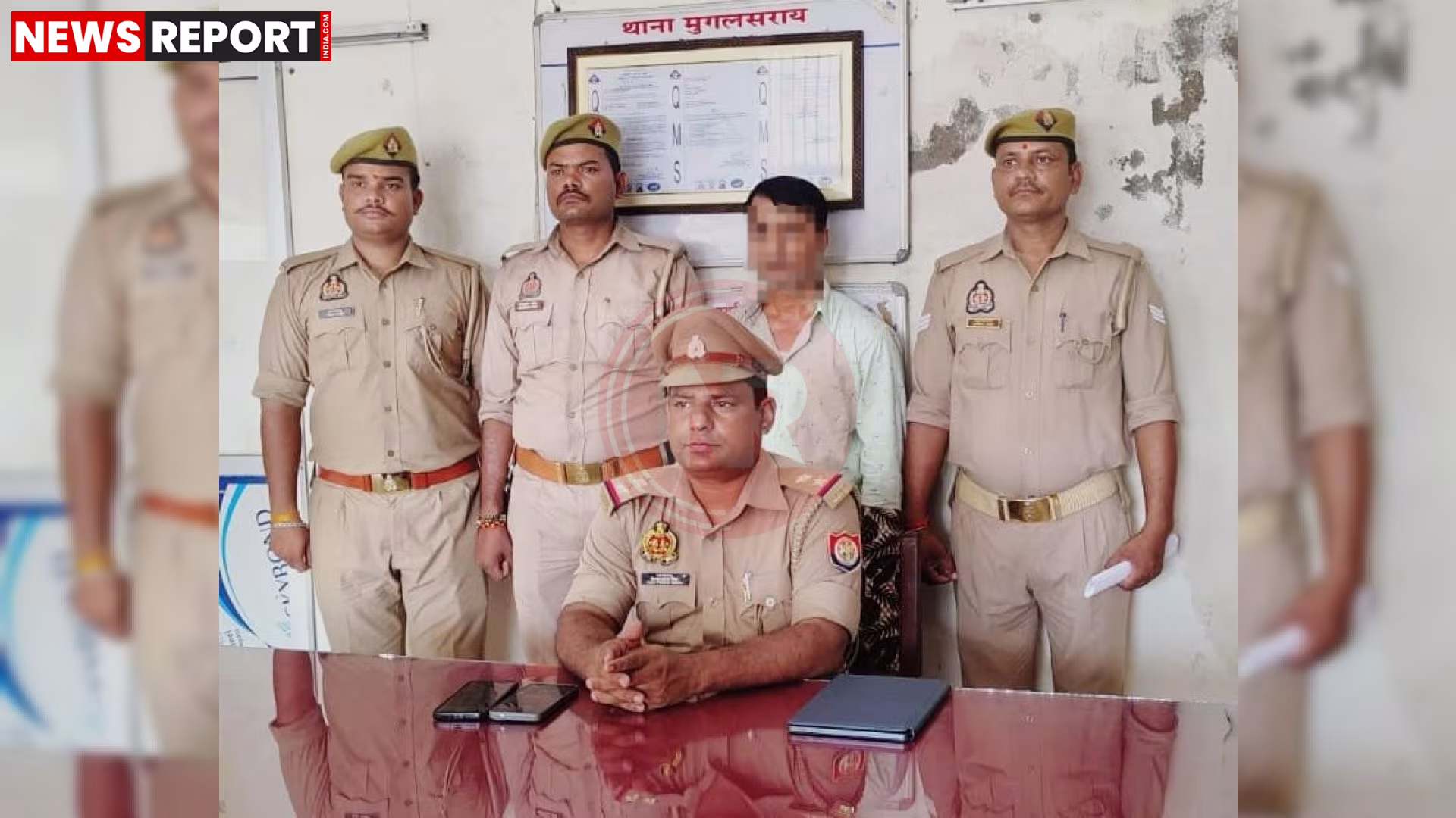 चंदौली पुलिस द्वारा 50 हजार के इनामी हिस्ट्रीशीटर दिलीप कुशवाहा को गिरफ्तार करते हुए