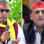 ओम प्रकाश राजभर और अखिलेश यादव की तस्वीर, जिसमें राजभर गुस्से में दिख रहे हैं