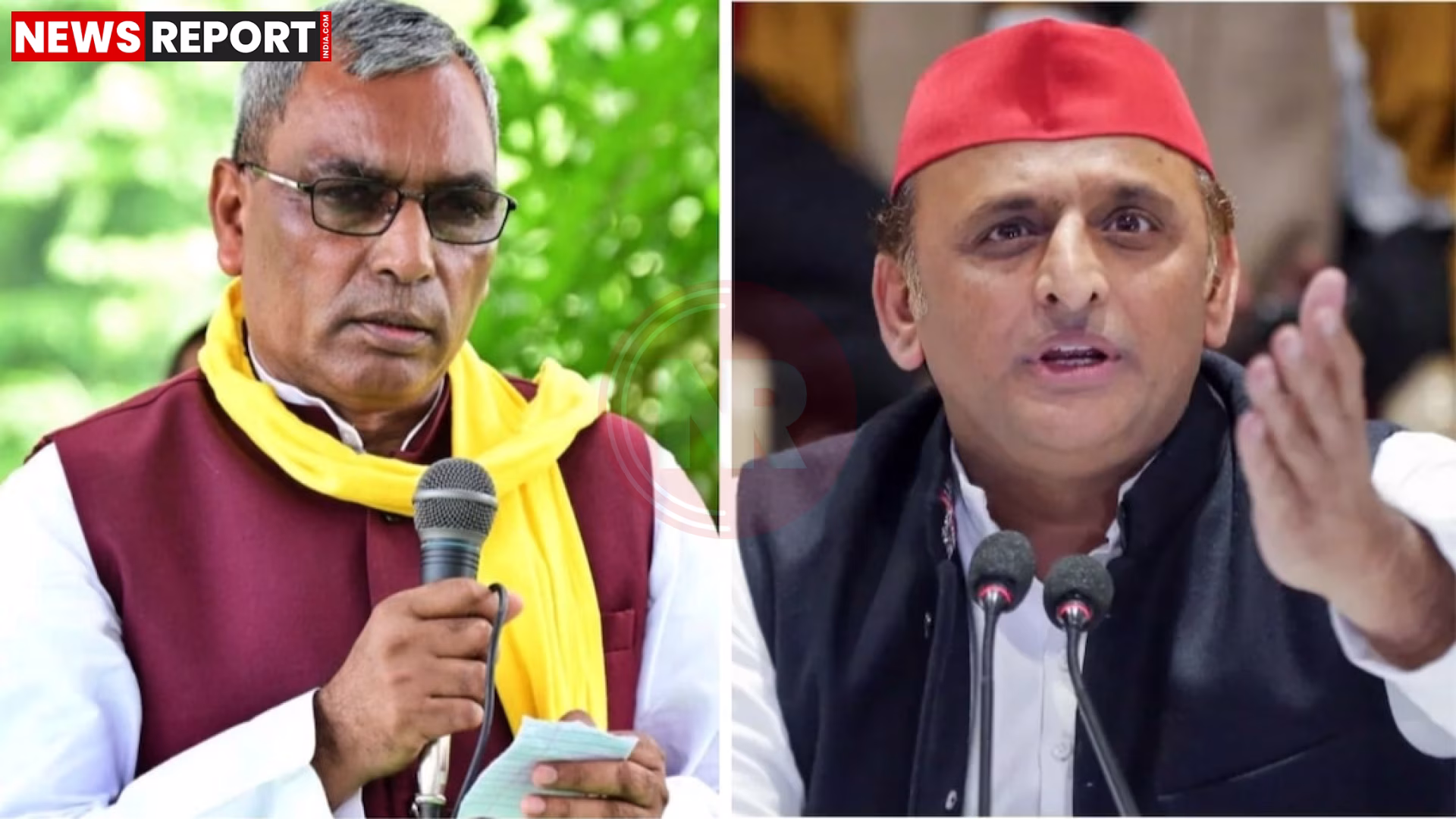ओम प्रकाश राजभर और अखिलेश यादव की तस्वीर, जिसमें राजभर गुस्से में दिख रहे हैं