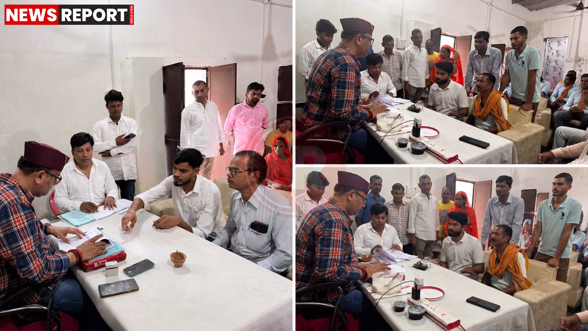 विधायक सौरभ श्रीवास्तव जनसुनवाई में लोगों की समस्याएं सुनते हुए