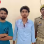 वाराणसी पुलिस द्वारा मिशन शक्ति अभियान के तहत दो युवकों को गिरफ्तार करते हुए
